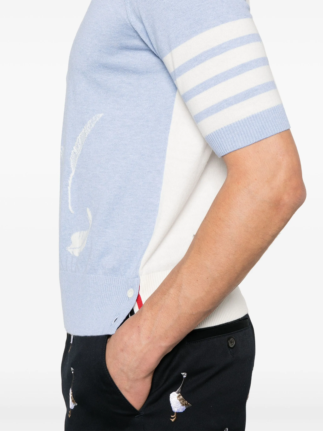 Funmix Feather Intarsia 4-Bar Polo