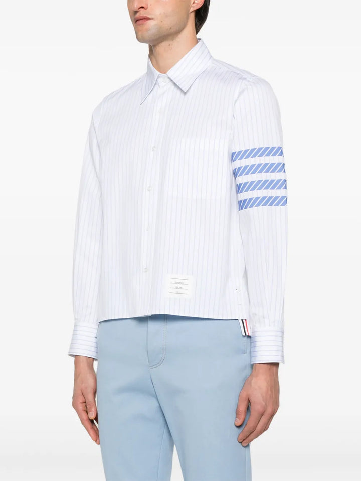 Pinstripe Poplin 4-Bar Shirt Men