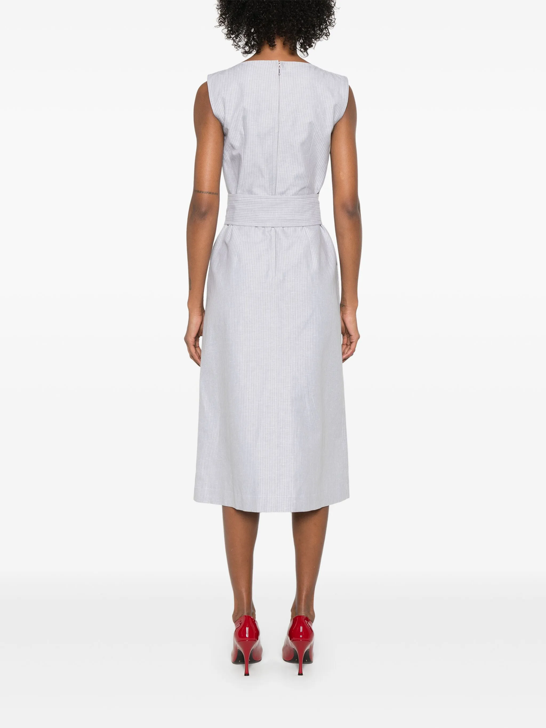 Tonal University Stripe Boat Neck Dress Women