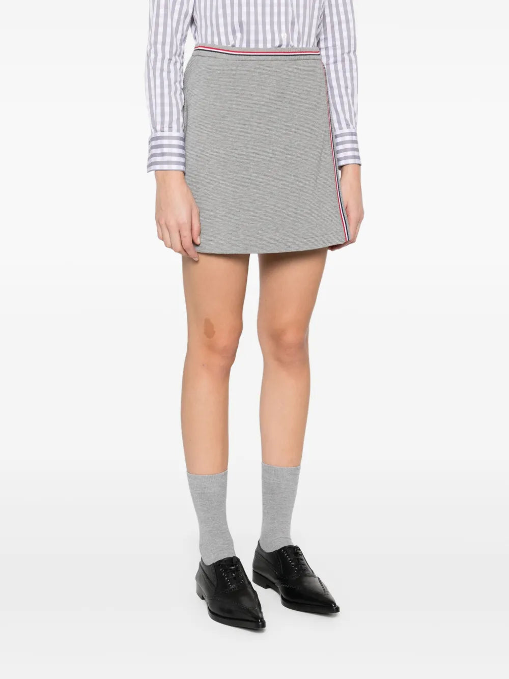 Cotton Waffle Mini Wrap Skirt