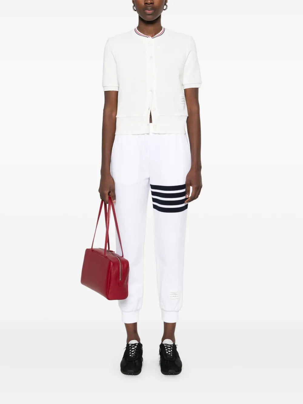 Short Sleeve Crew Neck Cardigan