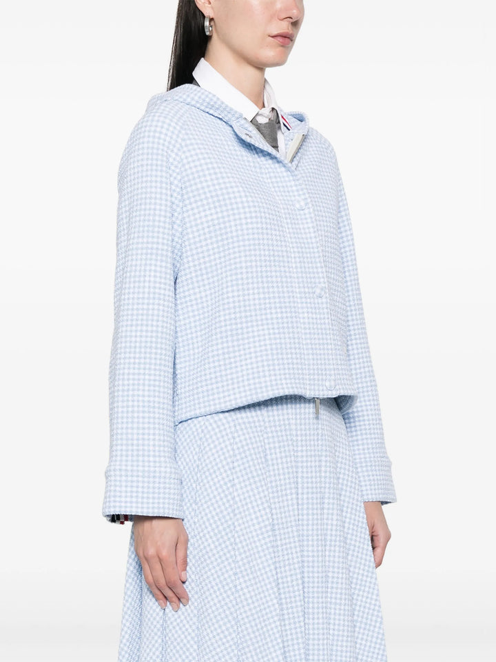Hooded Gingham Cotton Jacket