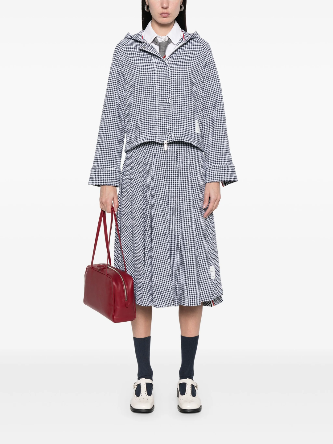 Gingham Cotton Tweed Jacket