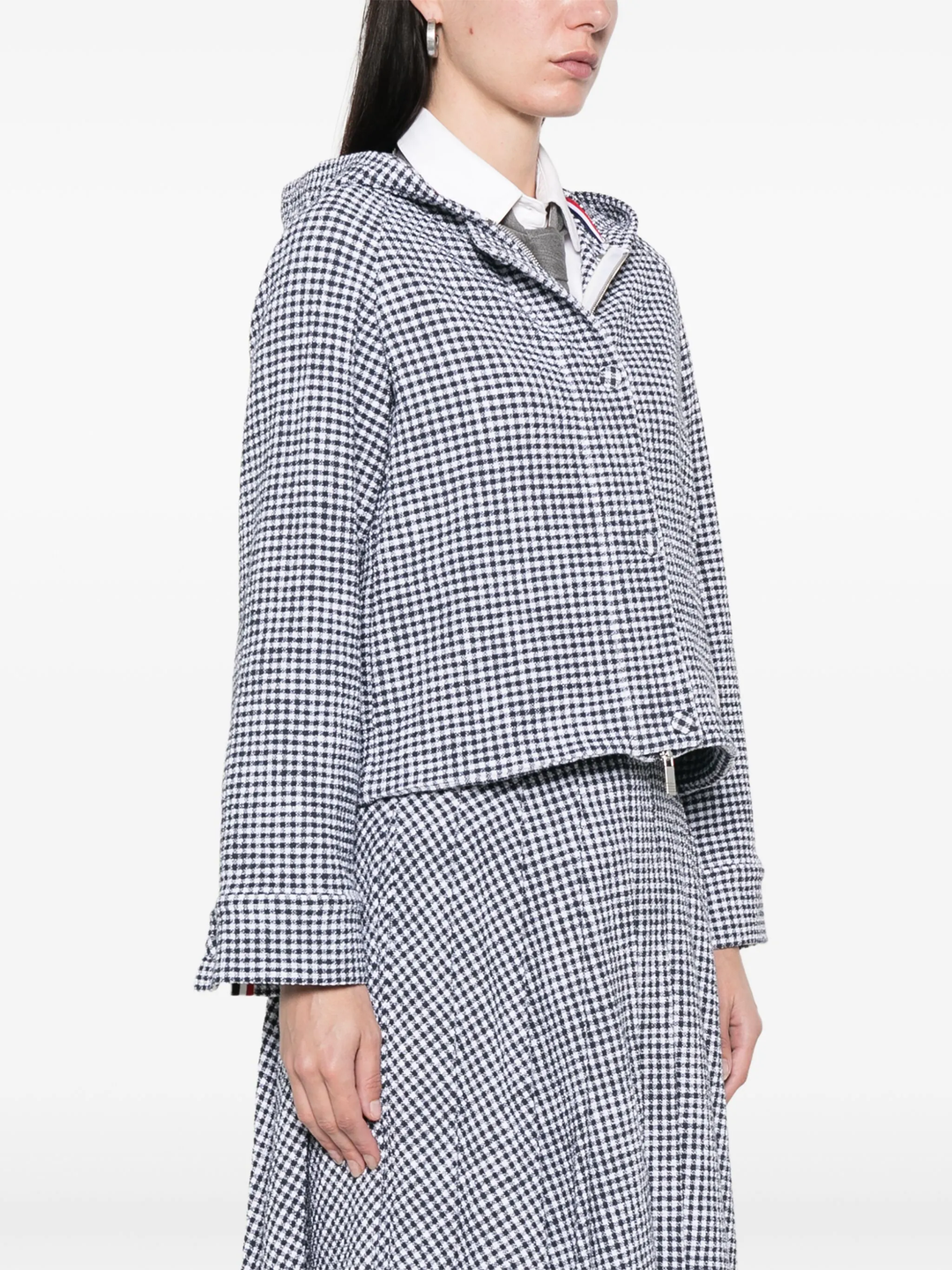 Gingham Cotton Tweed Jacket