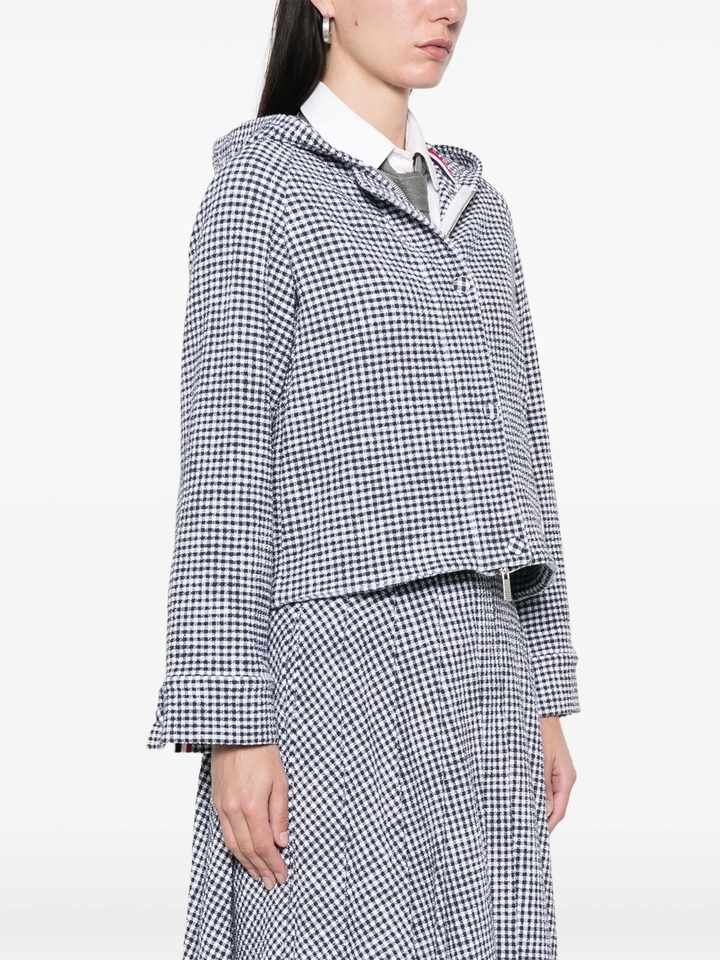 Gingham Cotton Tweed Jacket