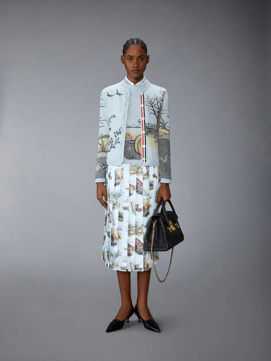 Scenic Intarsia Cashmere Shell Top