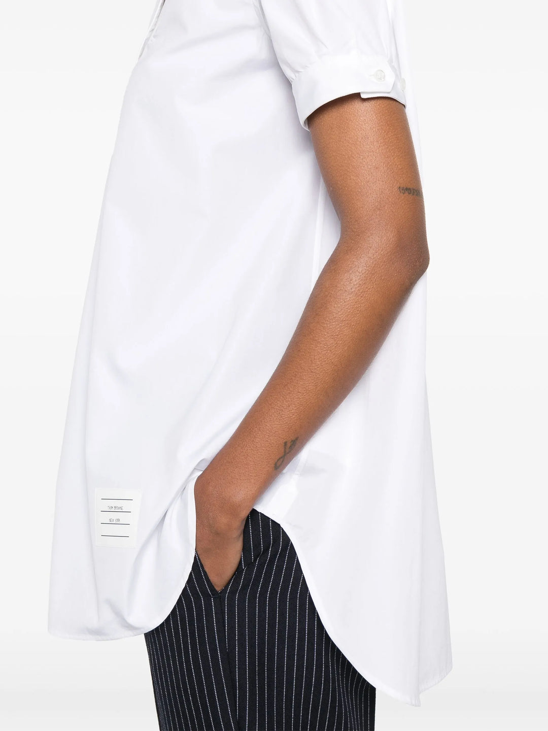Poplin Cropped Short Sleeve Shirt