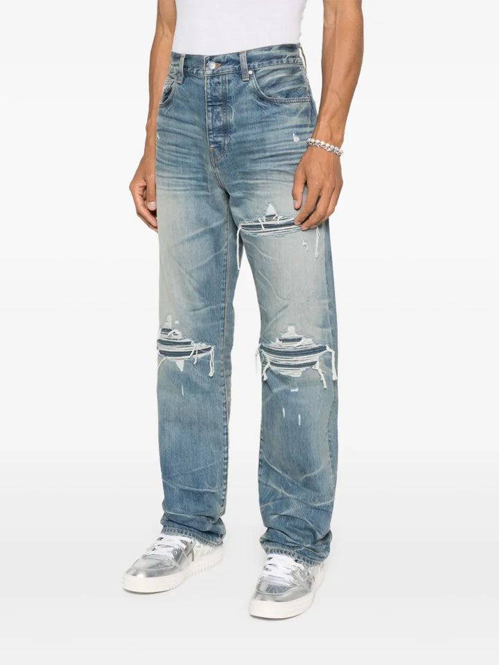 Pleated Denim Straight MX1 Jeans