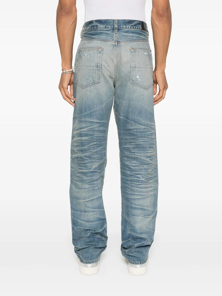 Pleated Denim Straight MX1 Jeans