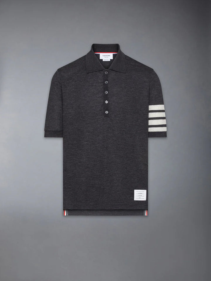Wool Jersey 4-Bar Polo Men