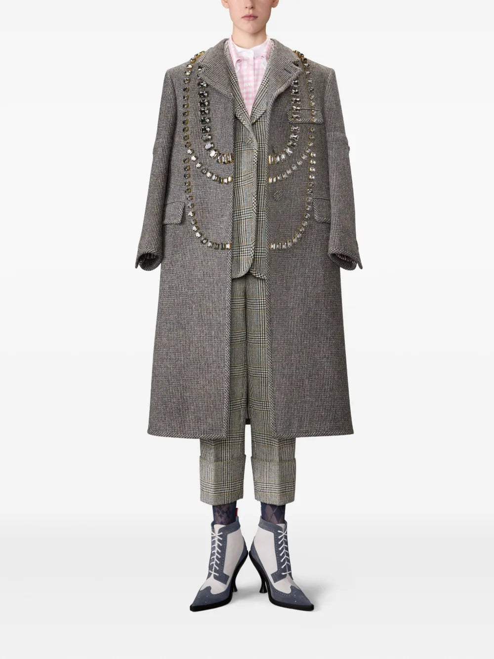 Silk Twill Gingham Shirt