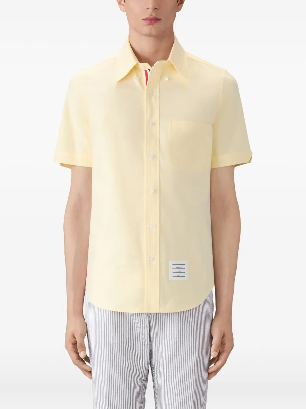 Straight Fit Button Down Short Sleeve Shirt