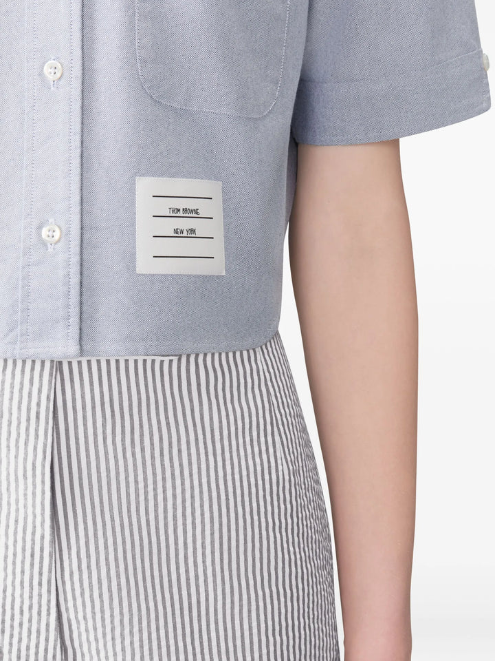 Oxford Cropped Short Sleeve Shirt