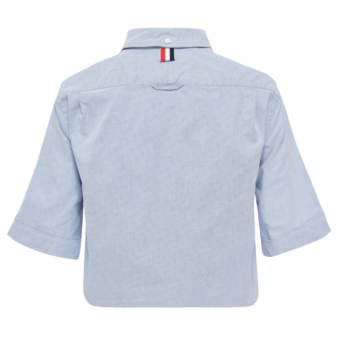 Cropped Point Collar Shirt