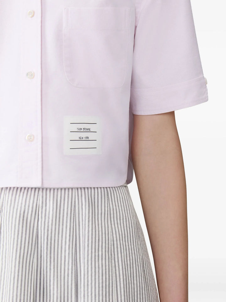 Oxford Cropped Short Sleeve Shirt