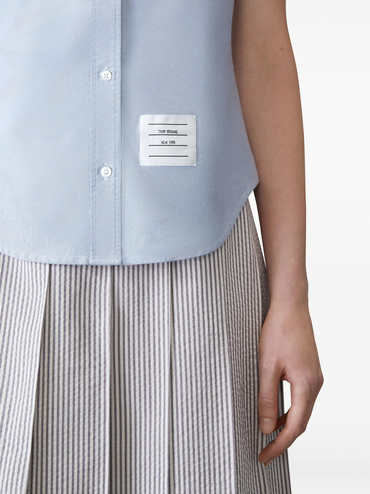 Oxford Round Collar Short Sleeve Shirt