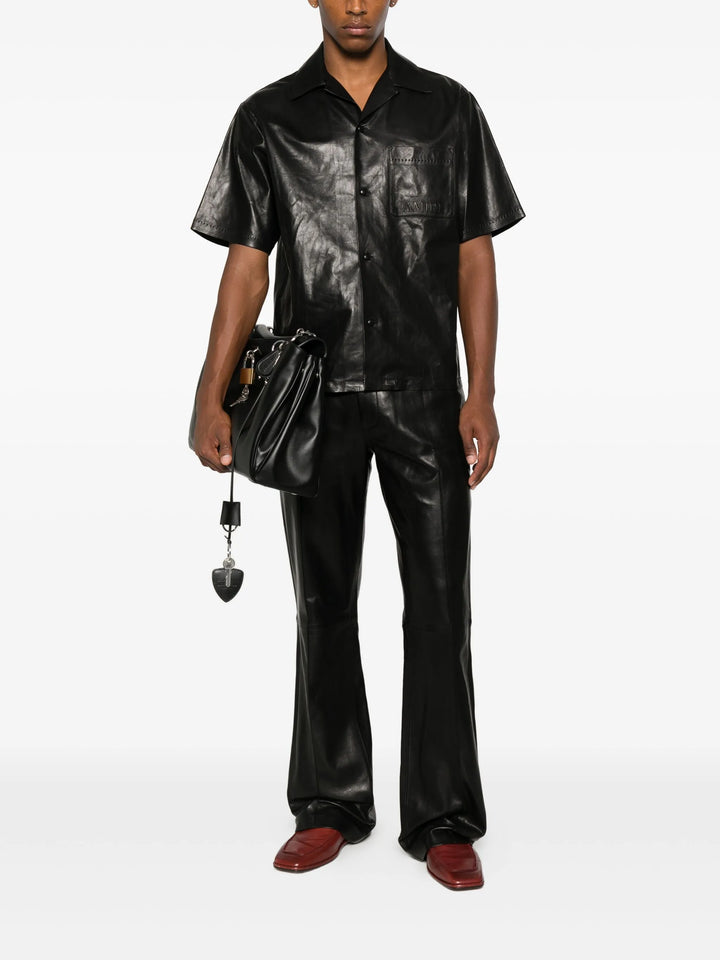 Lightweight Leather Camp Shirt