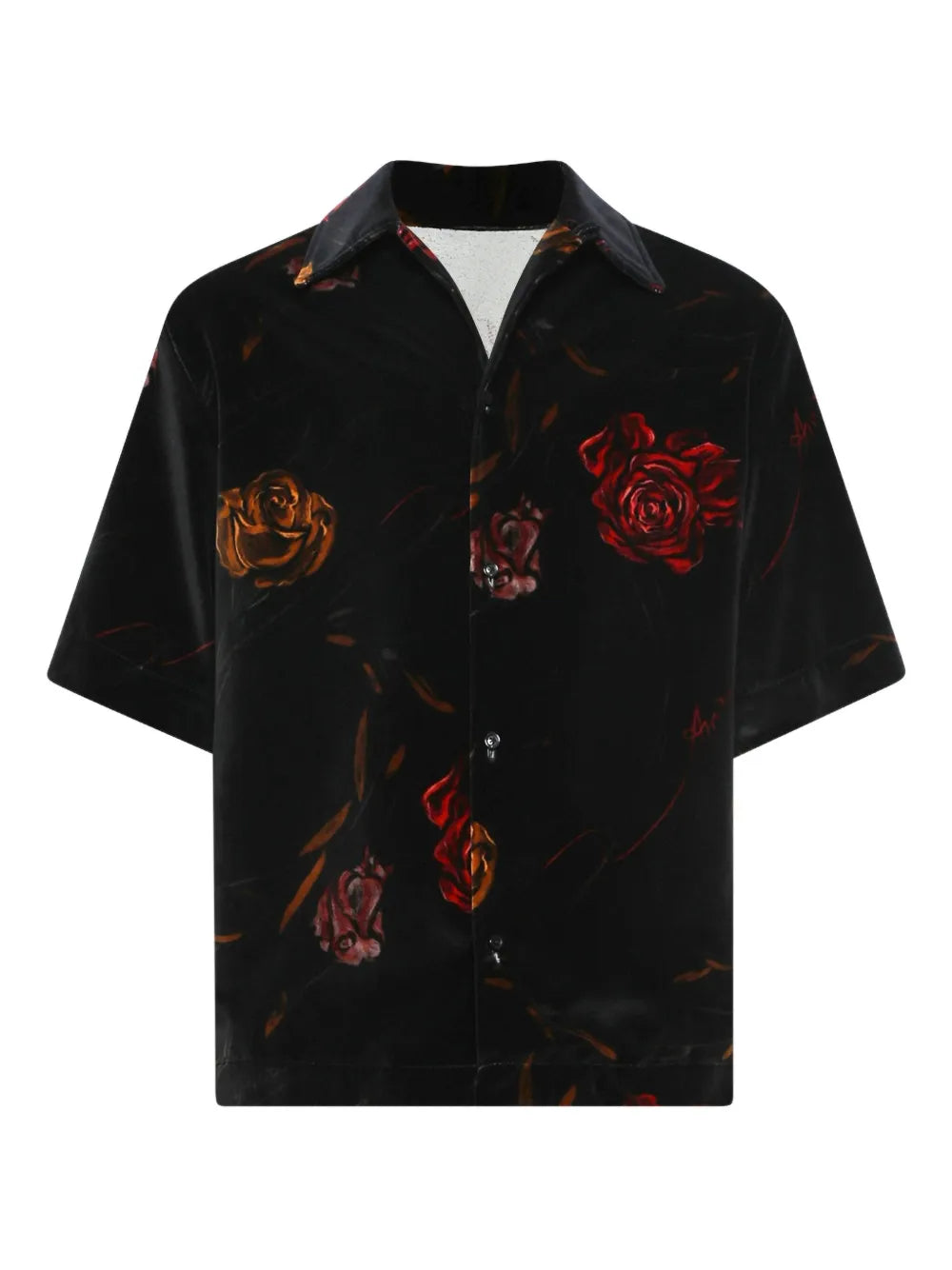 Floral Velvet Camp Shirt