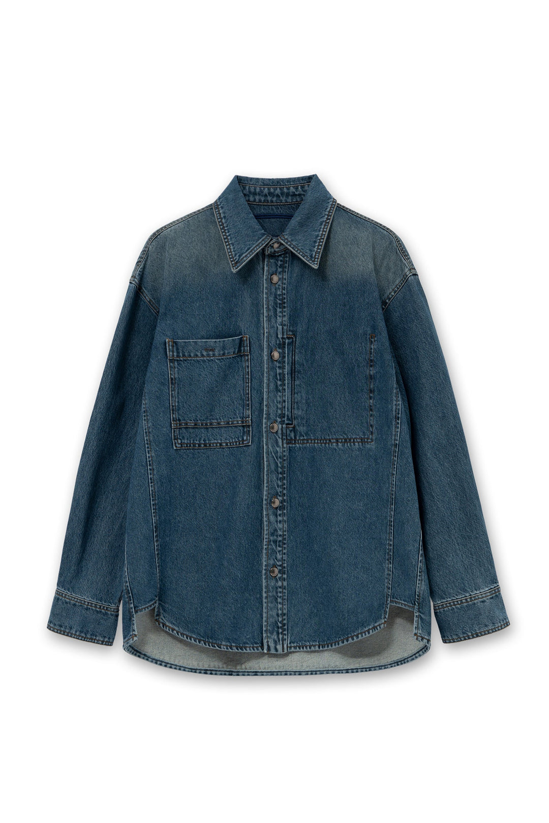 Denim Shirt With Back Print