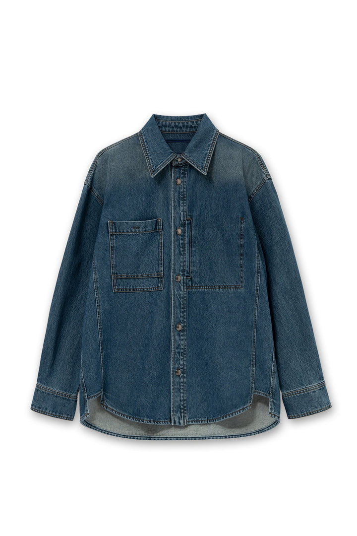 Denim Shirt With Back Print