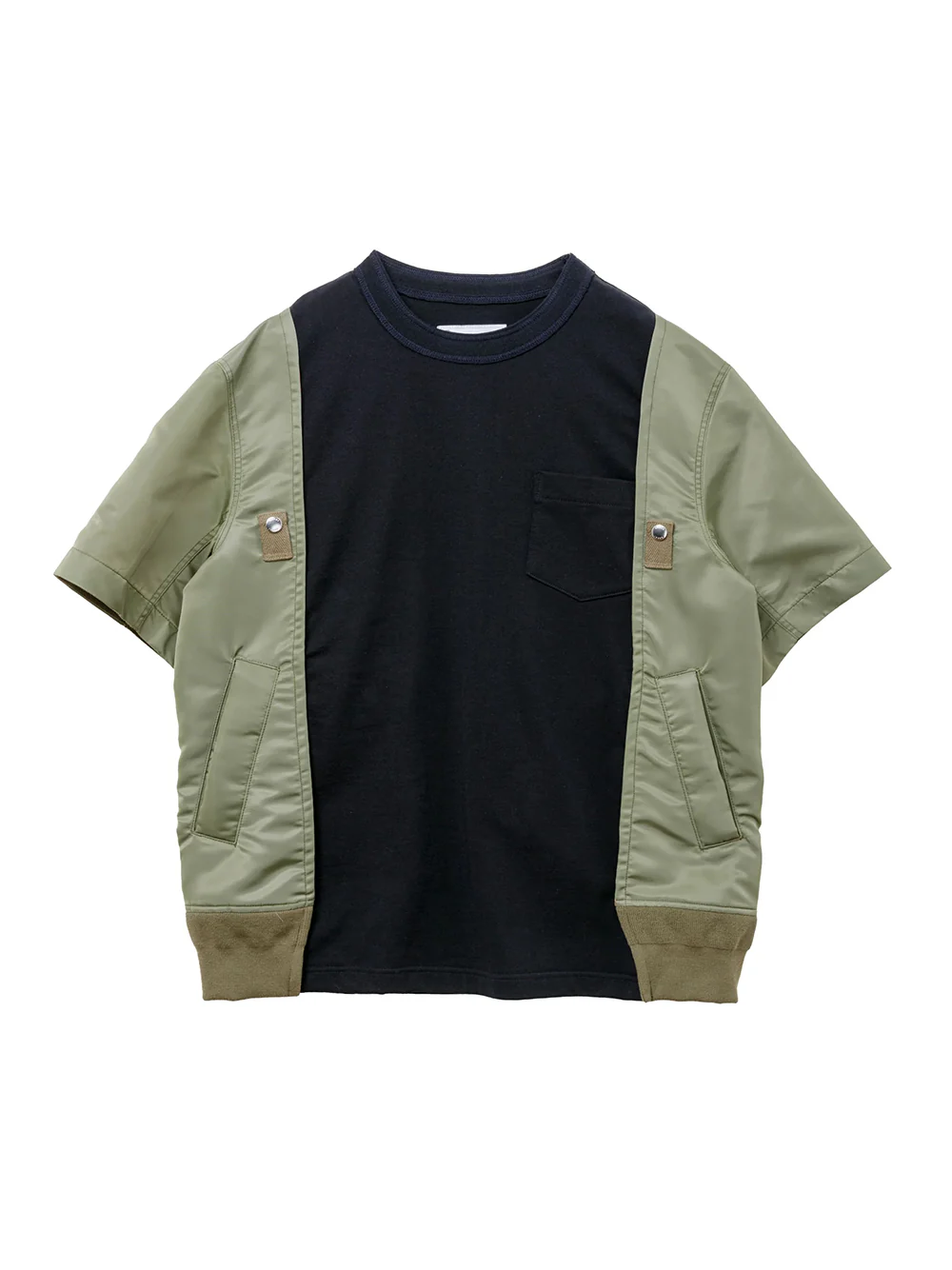 Nylon Twill x Cotton Jersey T-Shirt
