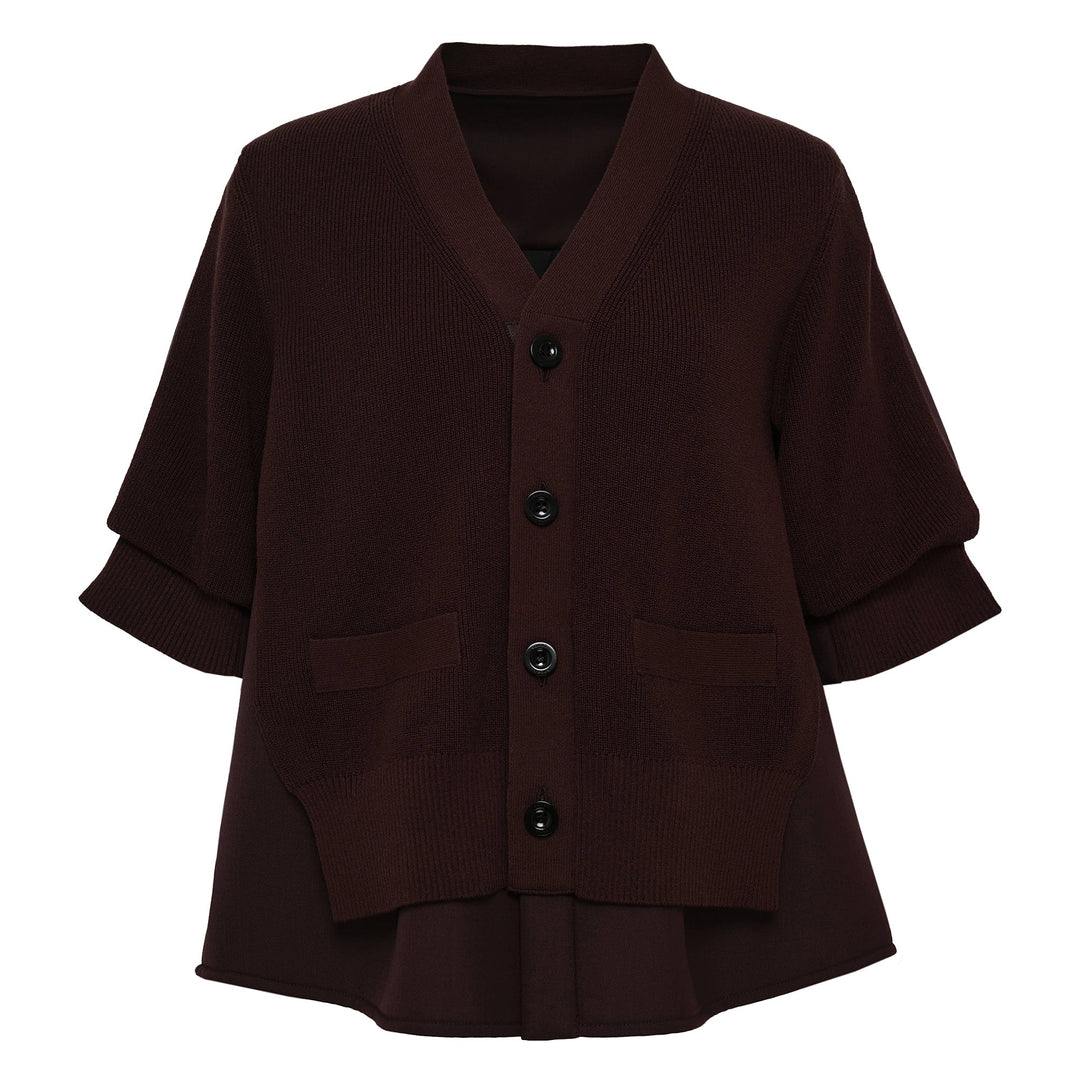 Suiting Mix Knit Cardigan