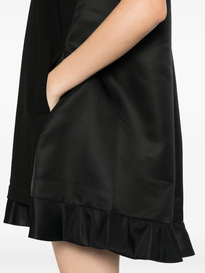 Nylon Twill x Cotton Jersey Dress