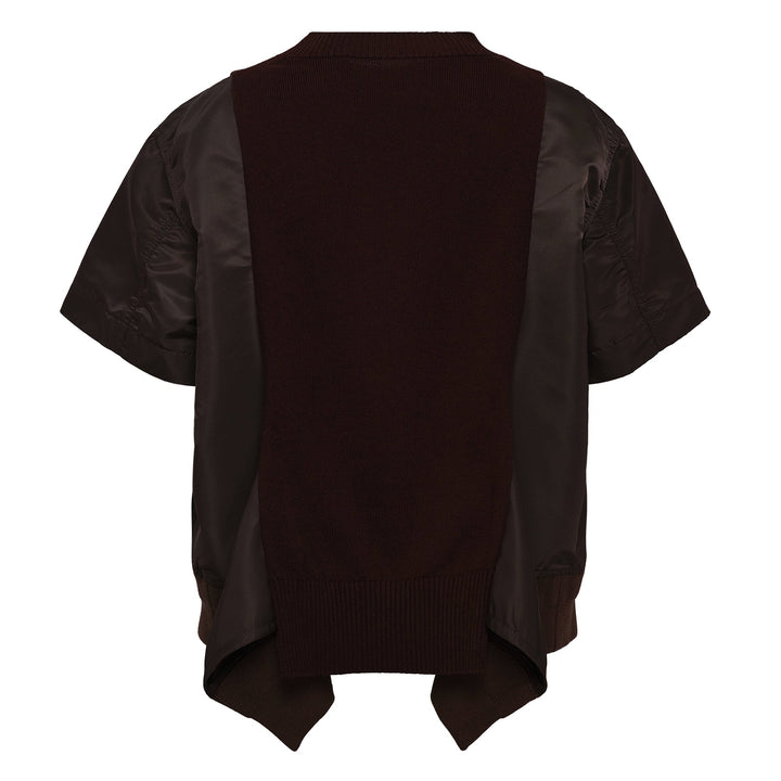 Nylon Twill X Knit Pullover