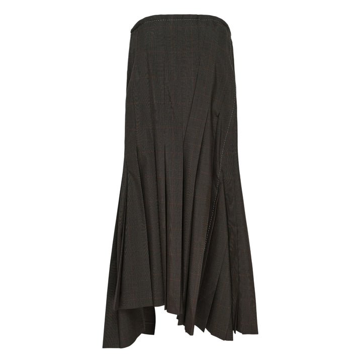 Glen Check Pleated Skirt