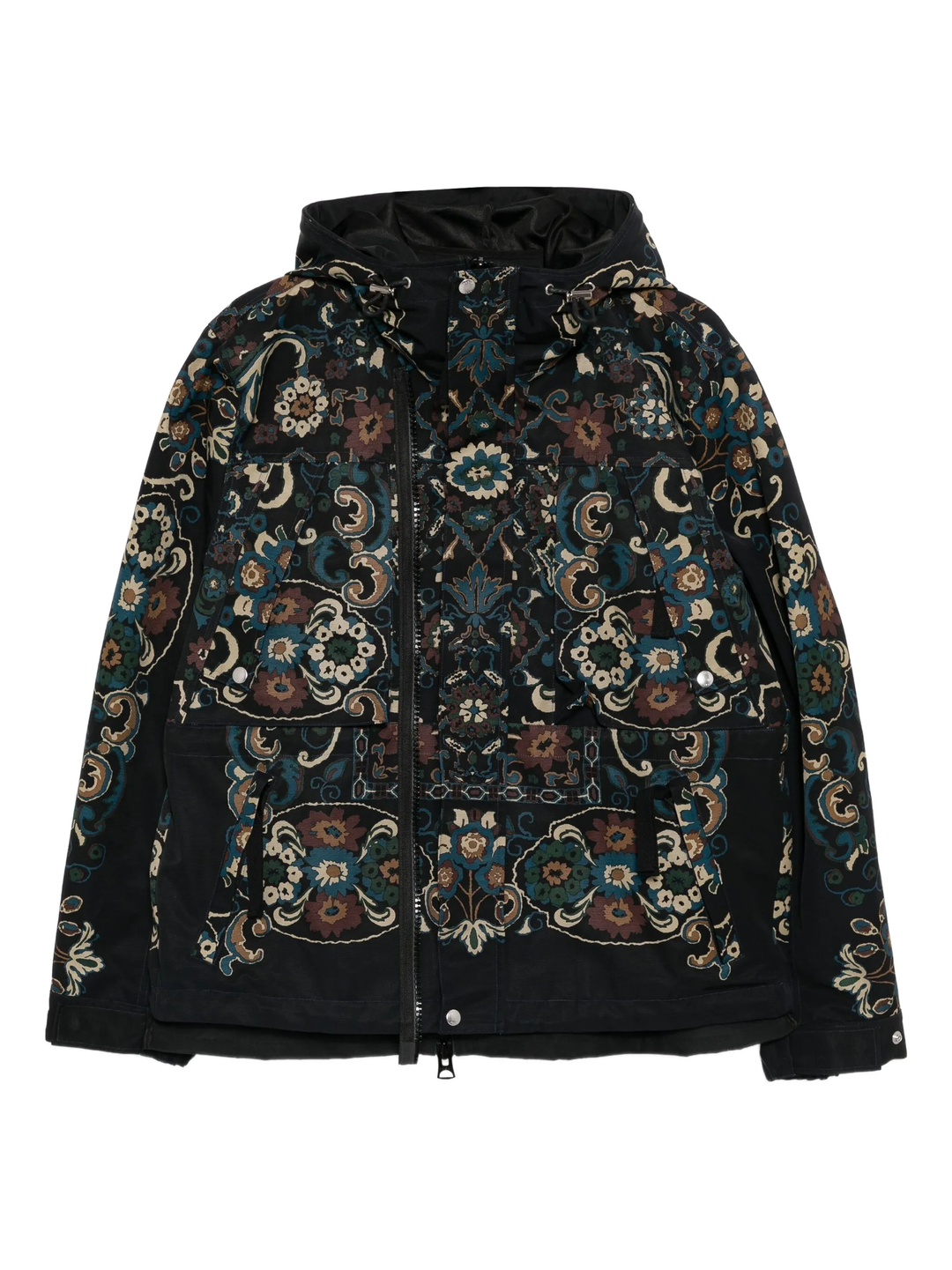 Floral Print Grosgrain Blouson