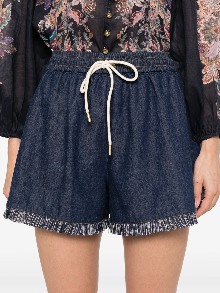 Rhiannon Fringe Denim Shorts
