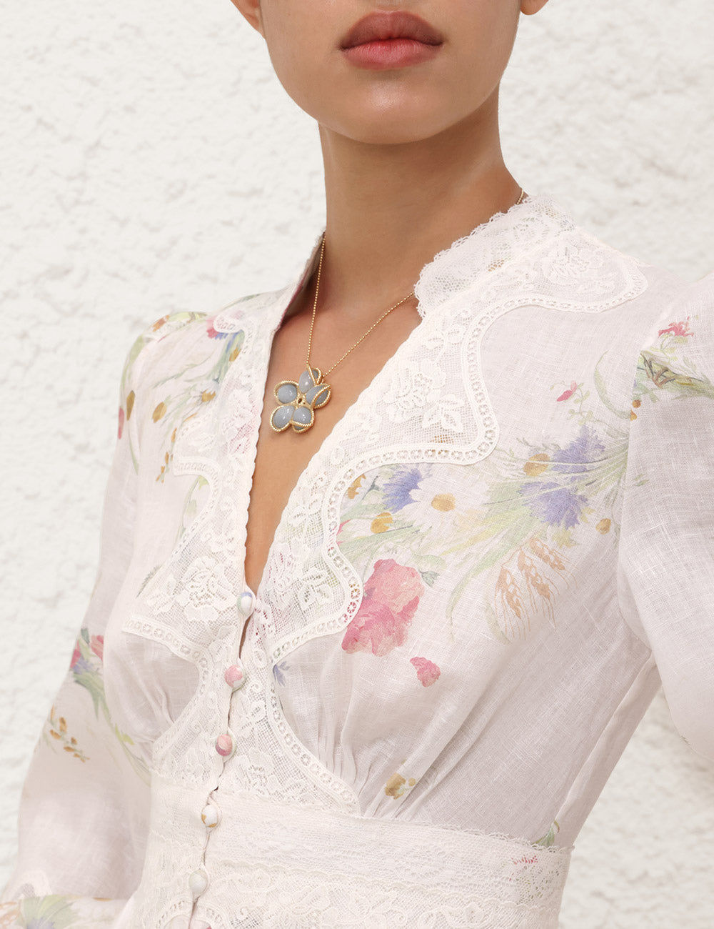 Lucky Lace Plunge Midi Dress