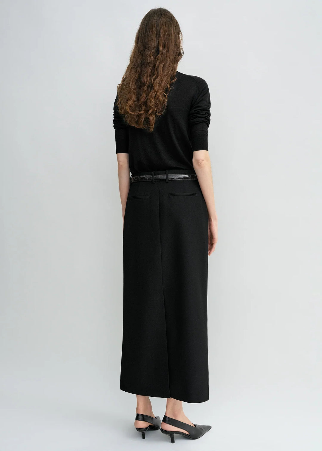 Low-Waist Straight Skirt