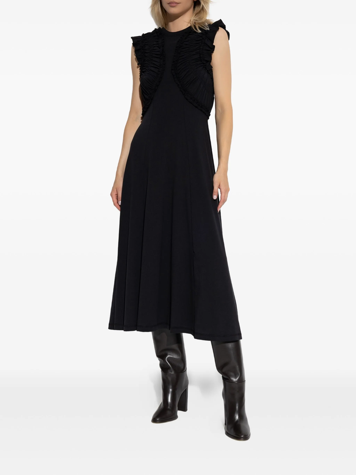 Shiva Sleeveless Ruffled Midi Dress