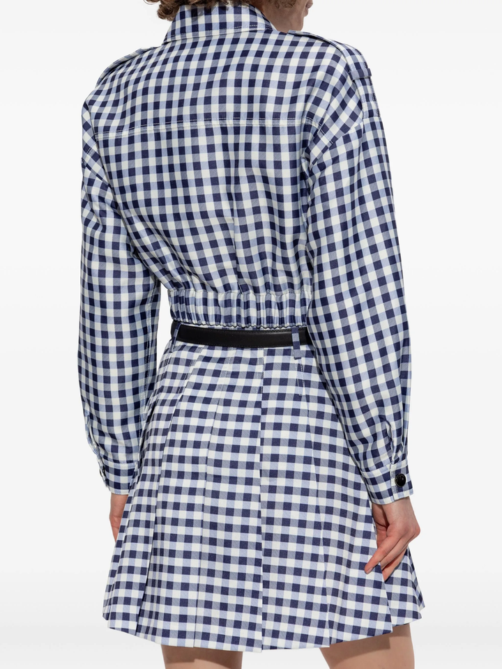 Navy Gingham Taffeta Jacket
