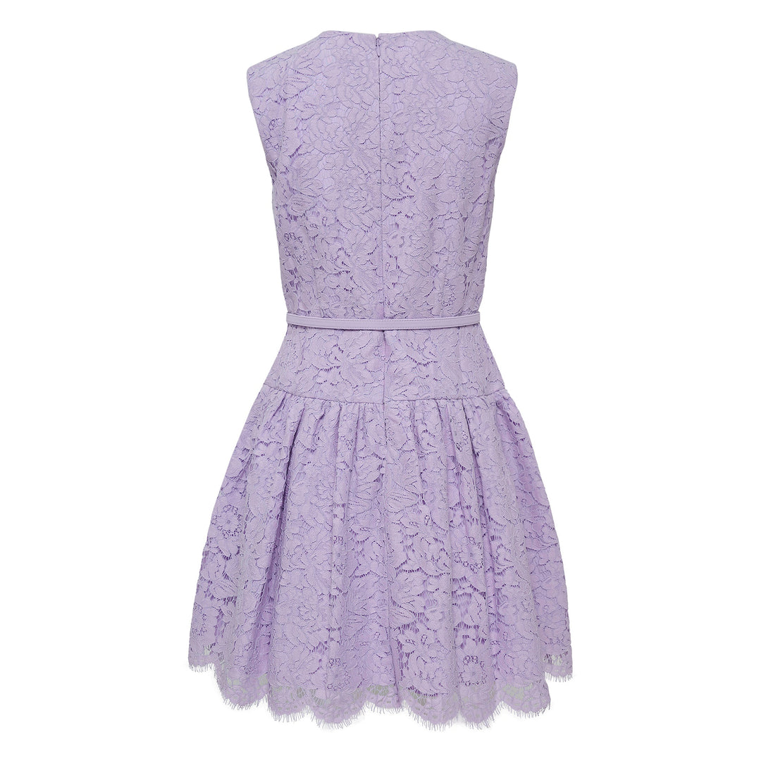 Lilac Lace Sleeveless Mini Dress