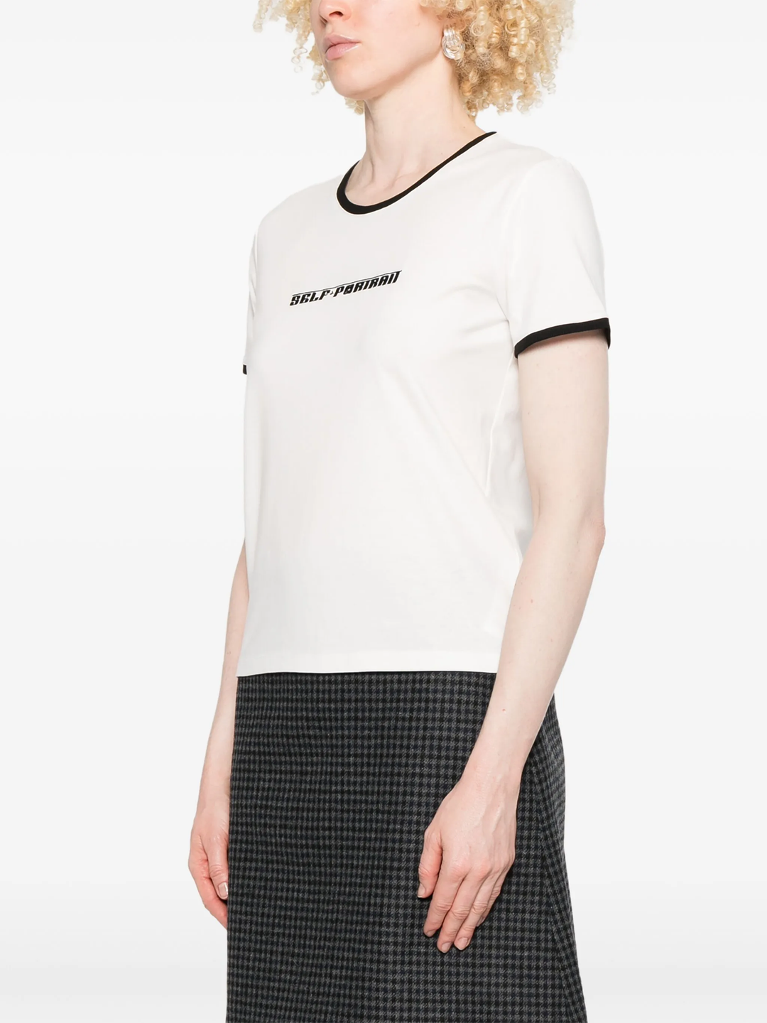 White Embroidered Logo T-Shirt