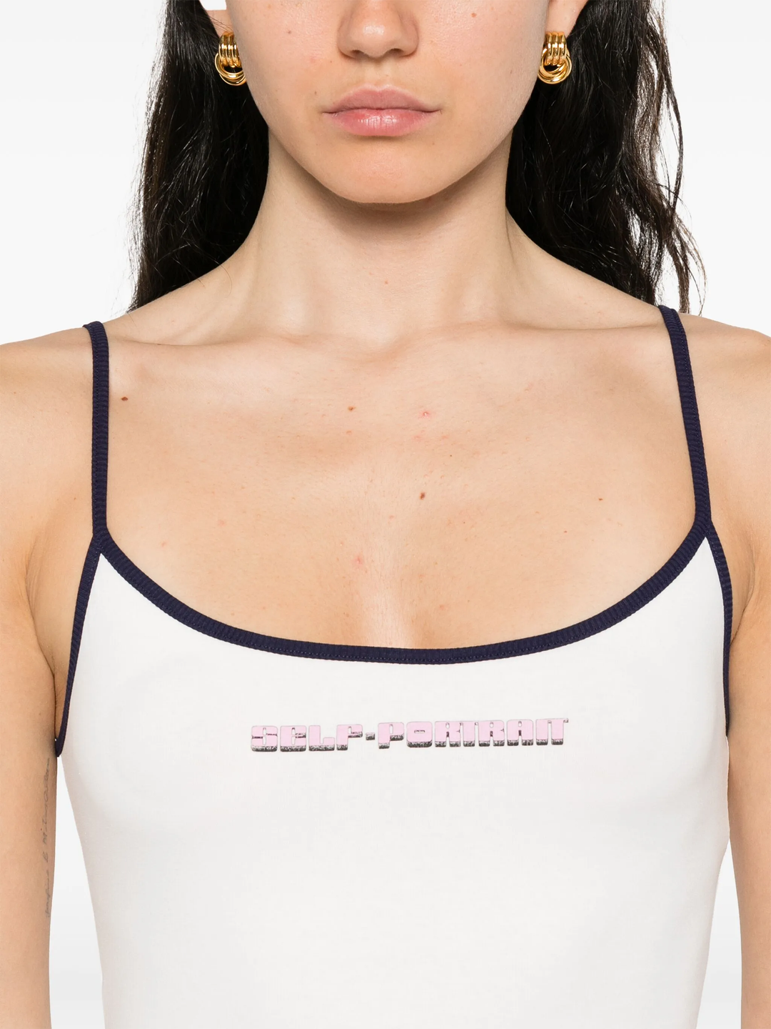 White Vest Pink Logo