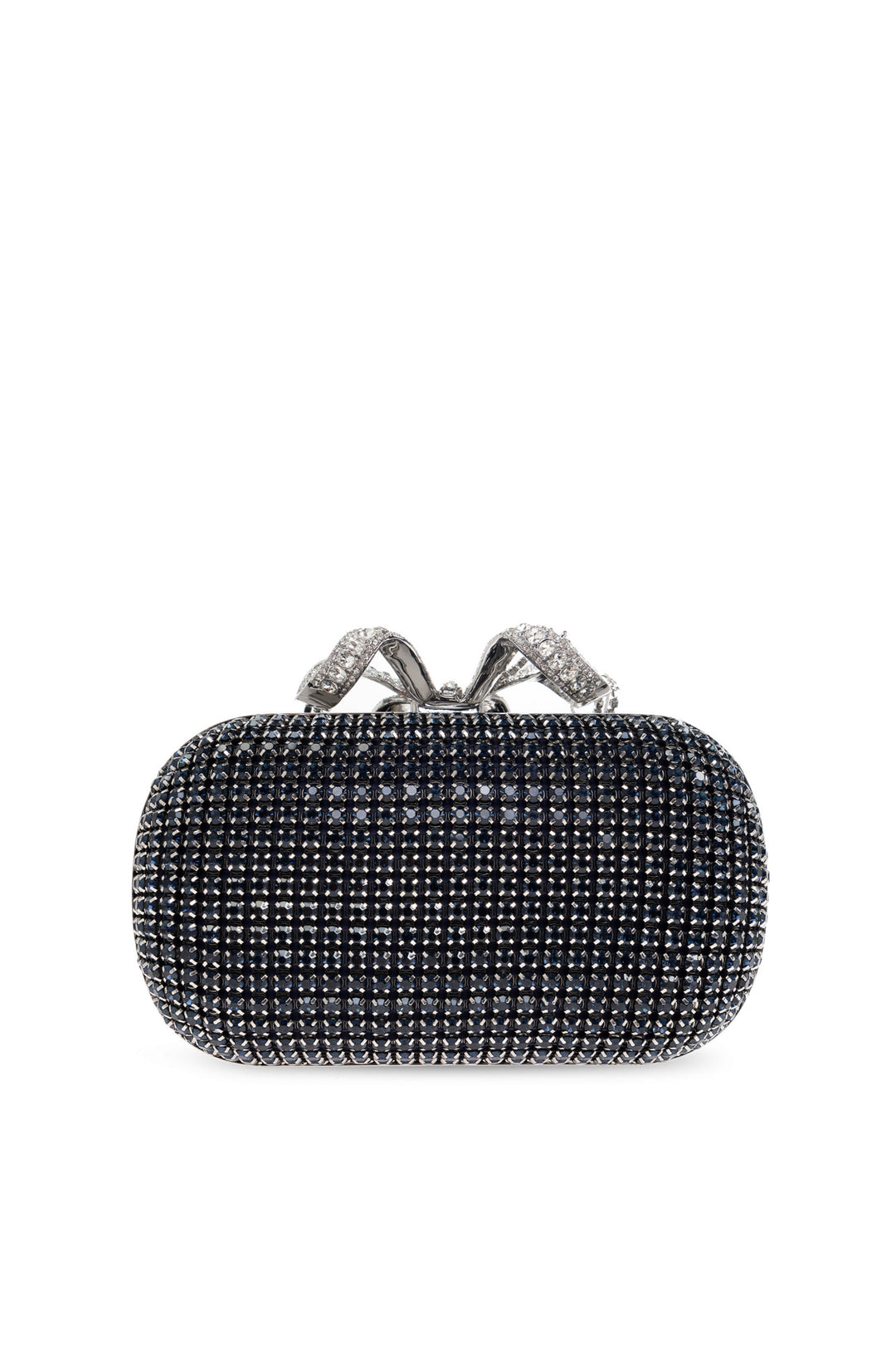 Navy Chainmail Clutch Bag
