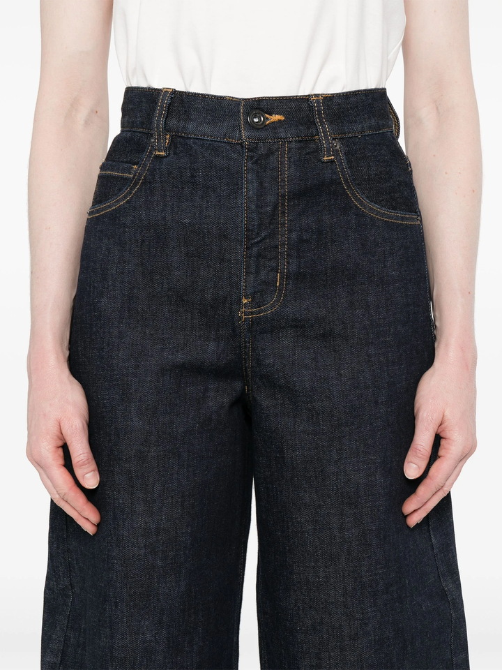 Indigo Barrel Leg Jeans