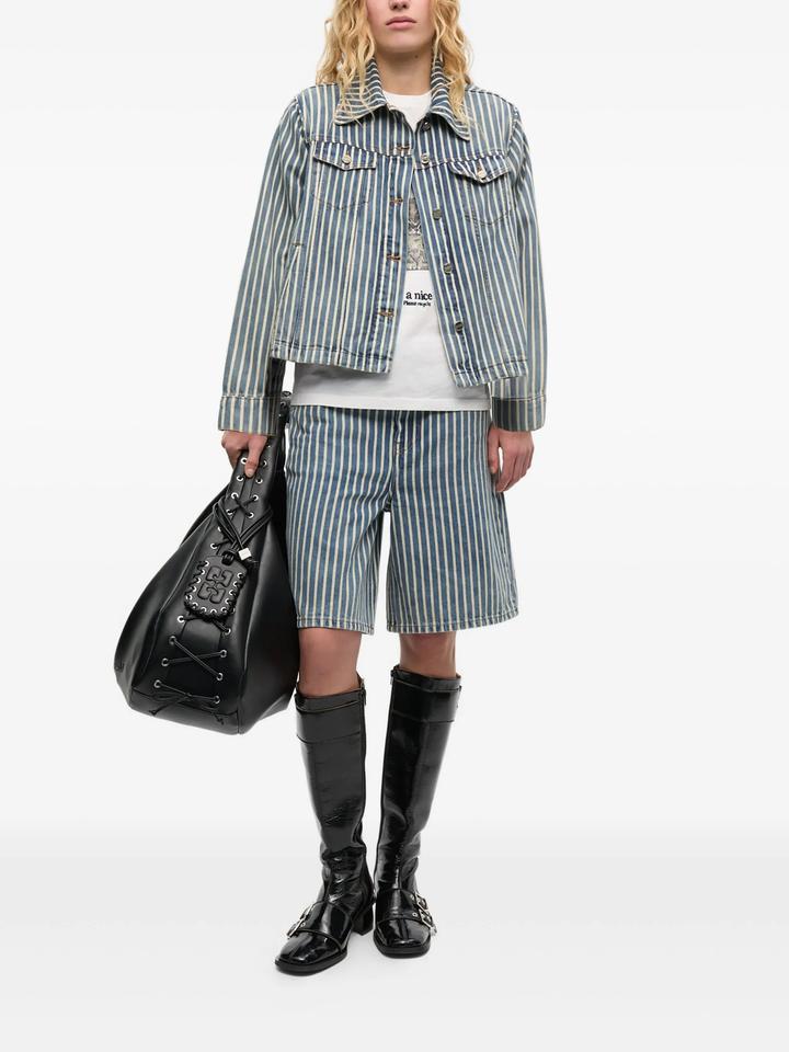 Light Stripe Denim Jacket