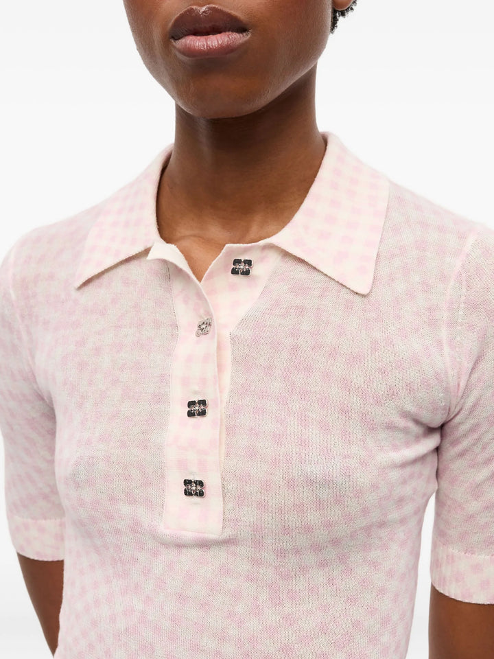 Sheer Cotton Printed Polo
