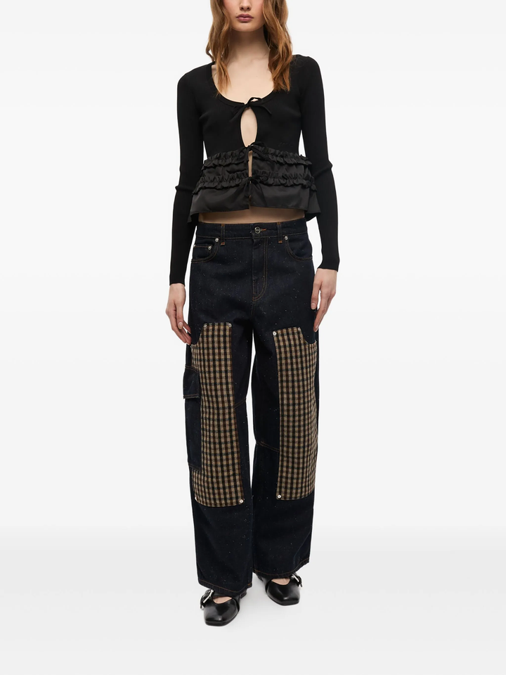 Melange Rib Knit Cardigan