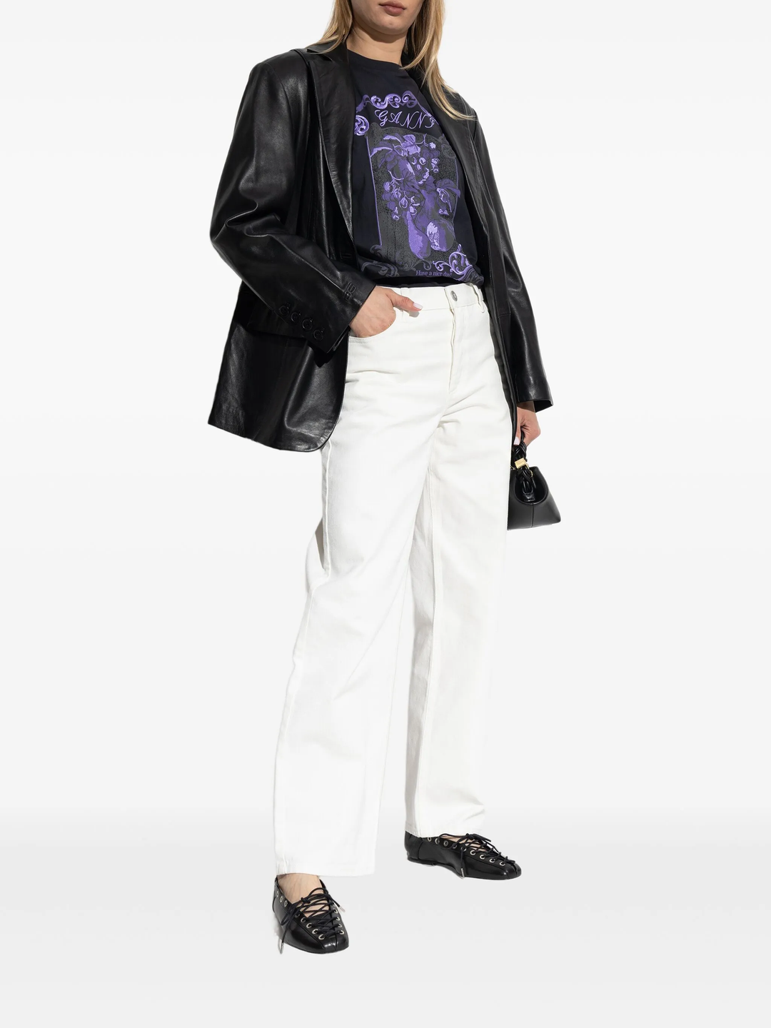 Basic Cotton Jersey Damask T-Shirt