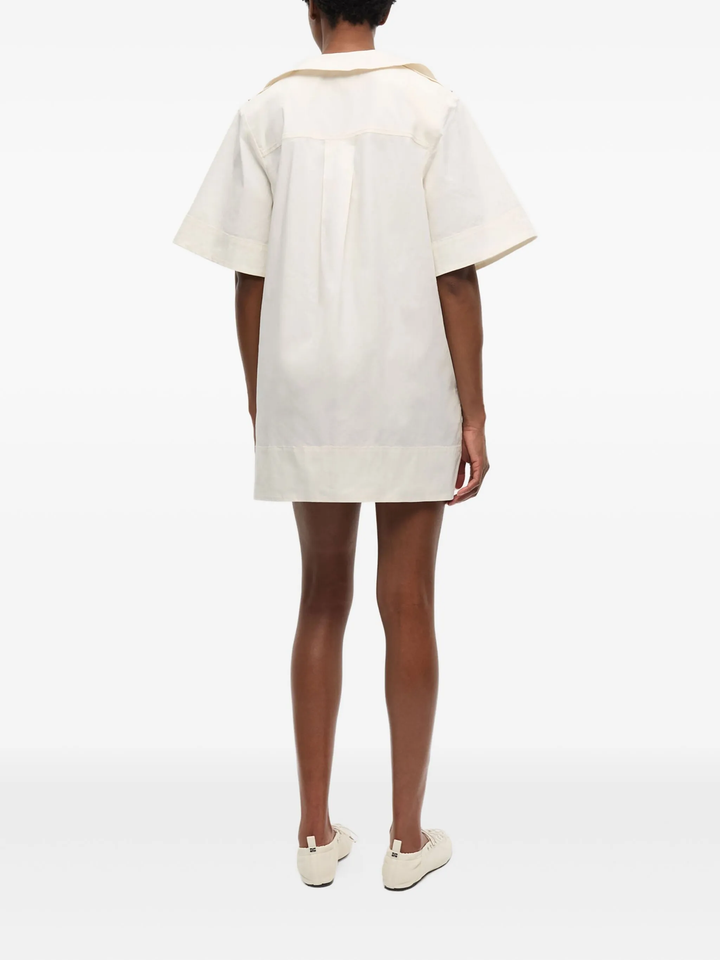 Cotton Cowl Neck Mini Dress