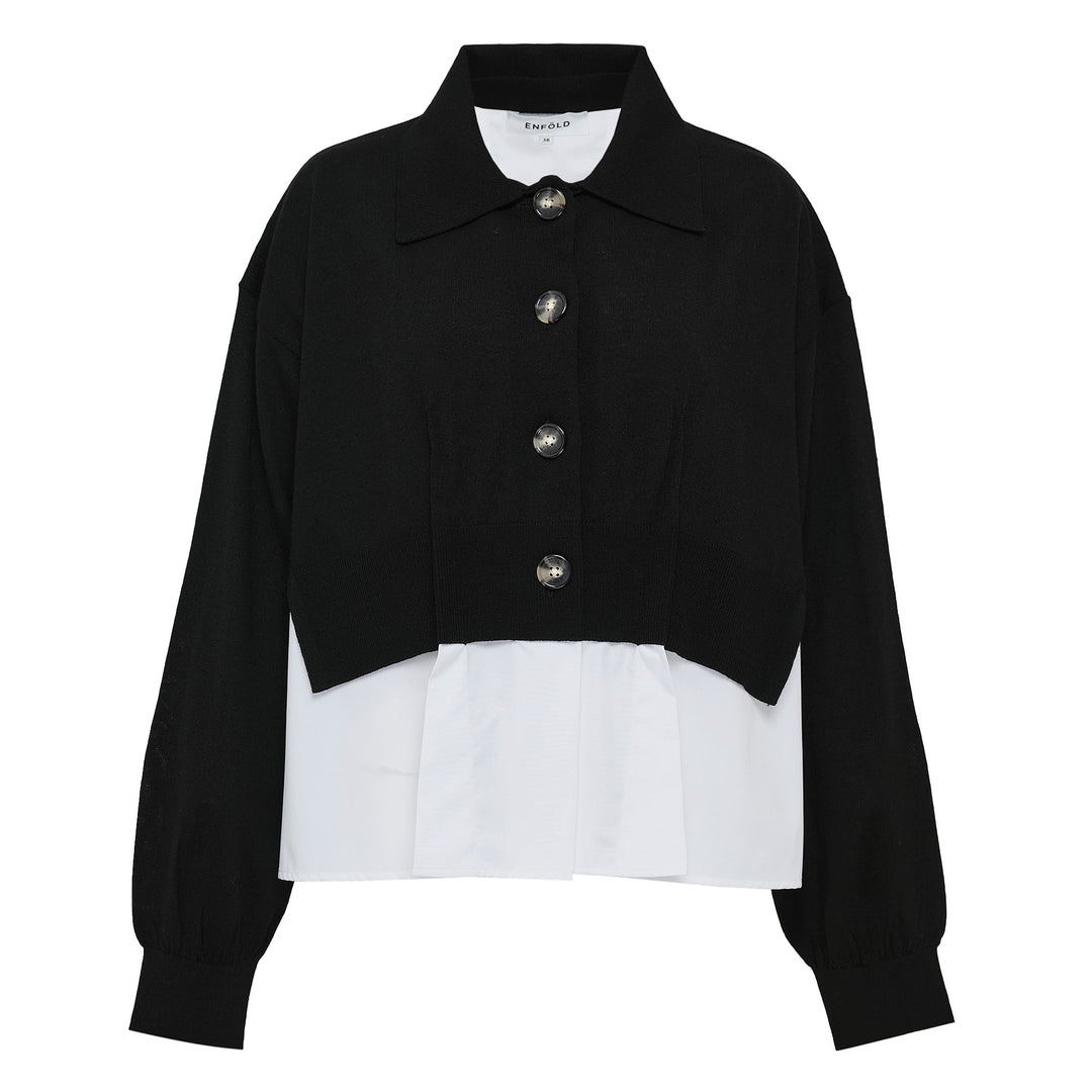 Layered Knit Cardigan