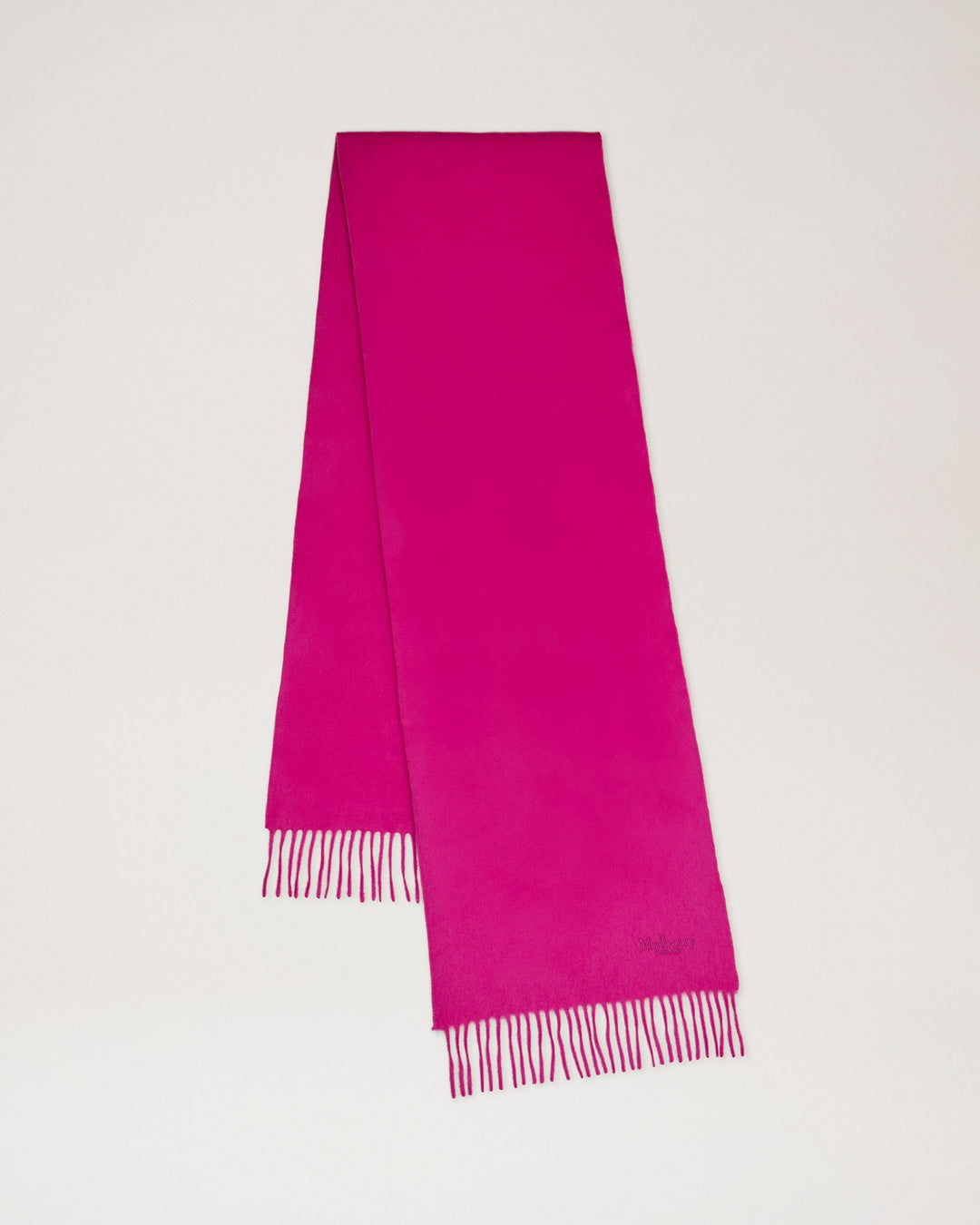 Small Solid Merino Wool Scarf Mulberry Pink Merino Wool