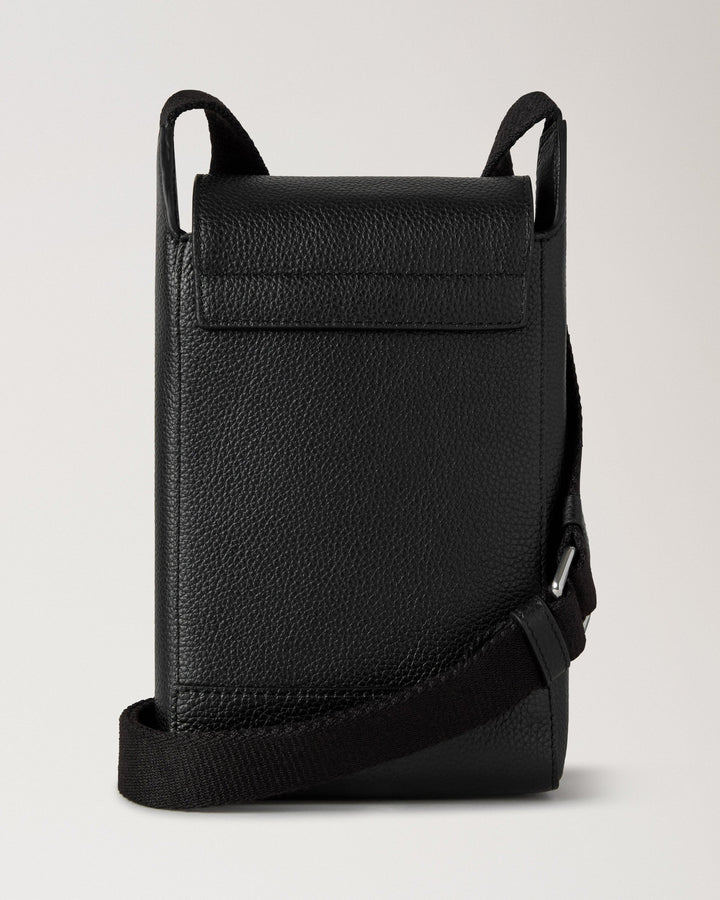 Chiltern Phone Pouch Black Small Classic Grain
