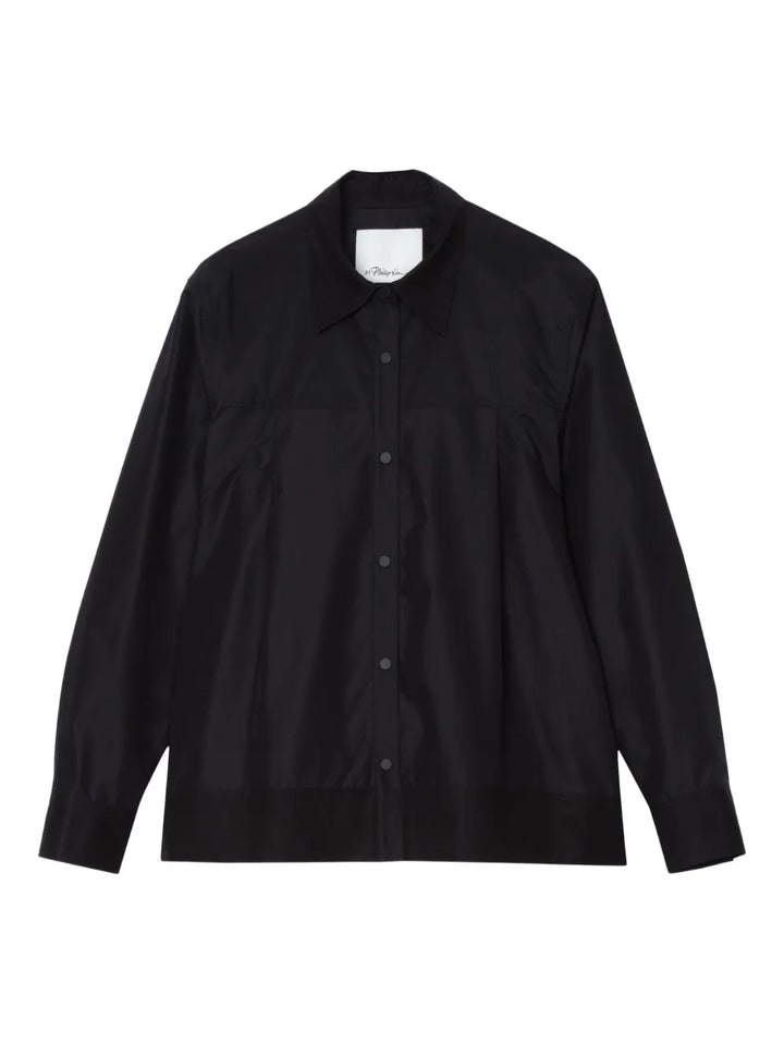Flounce Hem Long Sleeve Shirt