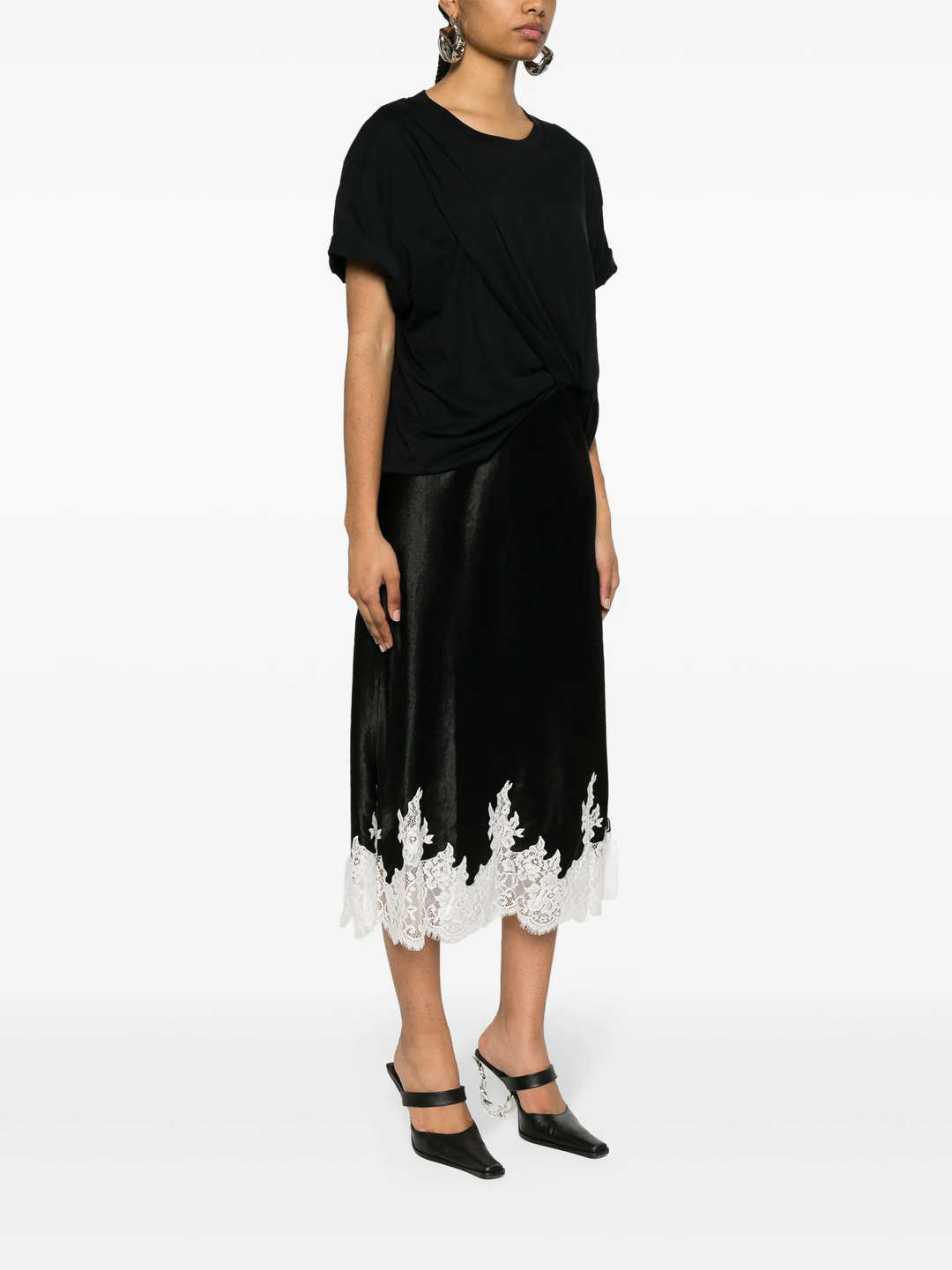 Draped T-Shirt Slip Combo Dress